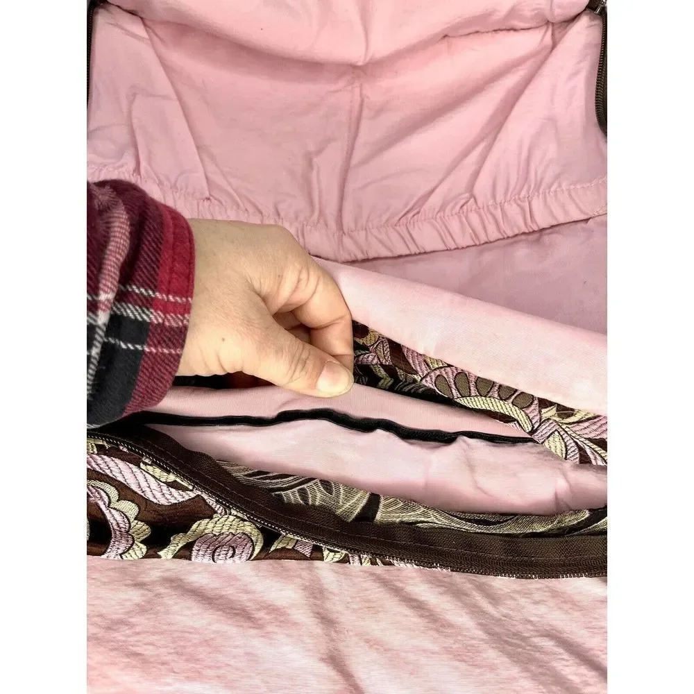 Petunia Pickle Bottom Pink and Purple Diaper Bag with Adjustable Strap FUC